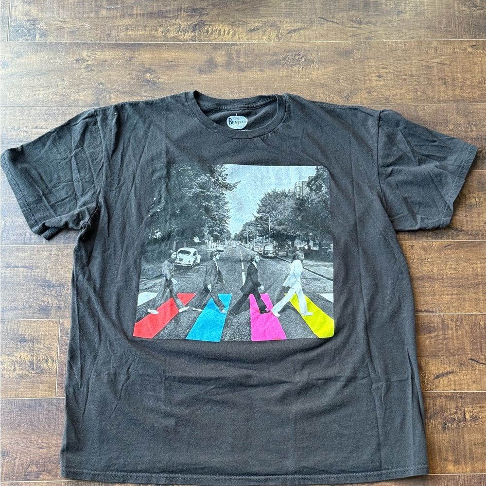 The Beatles Black Abbey Road Graphic T-Shirt